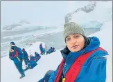  ?? SOURCED ?? Aarushie V Rana with her team in Antarctica.