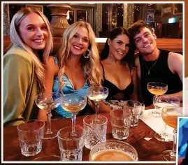  ??  ?? Cheers: Tom Daley with, second left, Tonia and pals