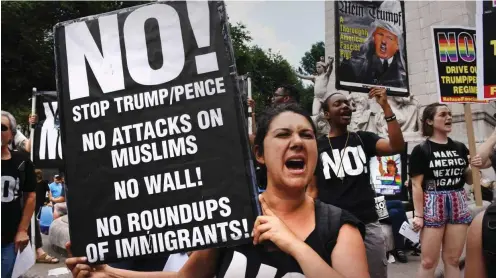  ?? Foto: AFP/Timothy A. Clary ?? Proteste in New York gegen das Urteil des Obersten Gerichts