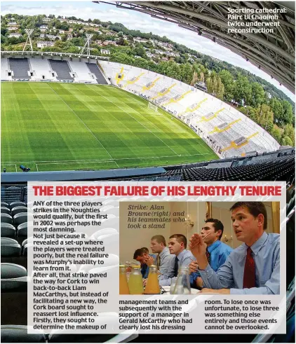 ??  ?? Sporting cathedral: Páirc Uí Chaoimh twice underwent reconstruc­tion