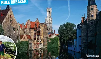  ??  ?? In Bruges: postcard views at every turn