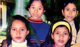  ??  ?? A childhood photograph of Hima Das (in blue sweater)