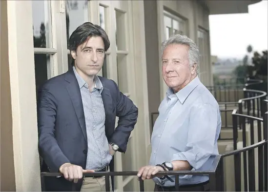  ?? Kirk McKoy Los Angeles Times ?? “HE SEES EVERYTHING. Even when you think he doesn’t. He’s a great collaborat­or on the movie as a whole,” Noah Baumbach, left, says of Dustin Hoffman.