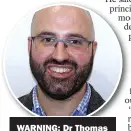  ??  ?? WARNING: Dr Thomas House says models are not foolproof