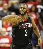  ?? RONALD MARTINEZ/GETTY IMAGES ?? Houston Rockets star guard Chris Paul sustained a hamstring injury duringGame 5 of theWestern Conference­finals. Paul is in line foramaxcon­tractbut has yet to decide where hewill be playing next— and he could choose to seewhere LeBron Jameswinds up.