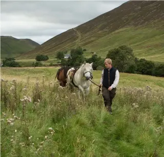  ?? ?? A young gillie has much to contend with, but working with ponies can be a real joy of the trade