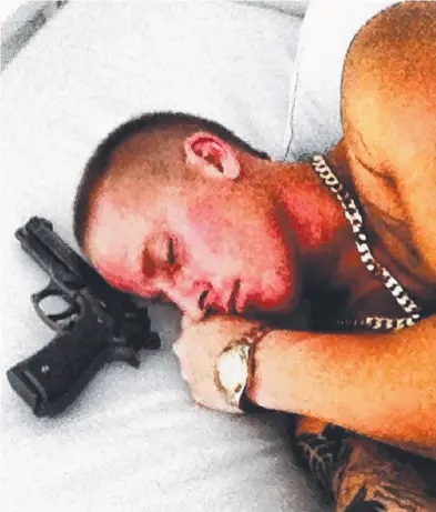 ??  ?? Max Waller had an appetite for guns, as these Instagram photos show.