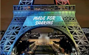 ??  ?? The slogan for Paris’s 2024 Olympics bid has been criticised as trite – and unpatrioti­c as well, because it is in English.