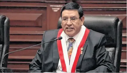  ?? EFE ?? actual presidente de la Asambleana­cional de Perú.