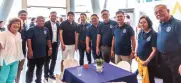  ??  ?? AEON Luxe Properties Inc. President and CEO Ian Y. Cruz (center) and PAREB officers led by their President Samuel Lao (5th from the right) during the event at Aeon Towers Showroom on March 7, 2020.