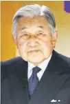  ??  ?? Emperor Akihito