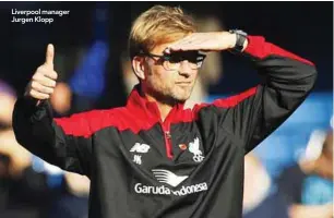  ??  ?? Liverpool manager Jurgen Klopp