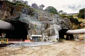  ?? FOTO ?? Las obras en los túneles de Santa Elena avanzan en 50 % y 53 % respectiva­mente. Foto tomada en agosto de 2016.