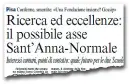  ??  ?? L’articolo del Corriere Fiorentino del 12 marzo 2010 Sopra la Scuola Normale e a sinistra la Scuola Sant’Anna