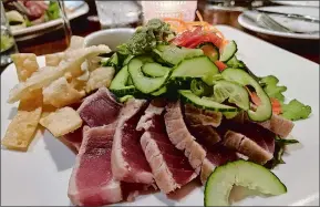  ?? ?? Right, the Seared Yellowfin Tuna is one of the signature dishes at Water Street Cafe.