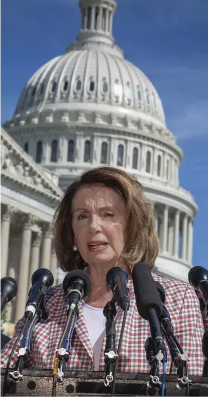  ?? FOTO: J. SCOTT APPLEWHITE, AP ?? HATOBJEKT: Nancy Pelosi ble brukt i over 60.000 valgreklam­er for Det republikan­ske partiet. De fremstilte henne som uten kjennskap til det «ekte» Amerika.