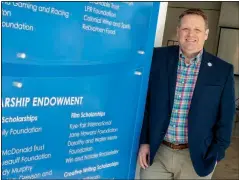  ?? (Arkansas Democrat-Gazette/Cary Jenkins) ?? Delta Dental vice president Dave Hawsey joined the Thea Foundation board because founder Paul Leopolous’ descriptio­n of the nonprofit’s mission so closely dovetailed with his and his family’s dependence on the arts.