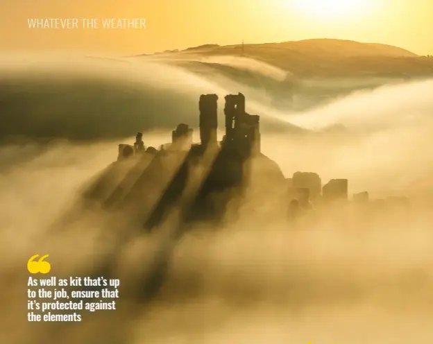  ?? ?? [Above] This shot of Corfe Castle in a dreamy atmosphere was a finalist in the Historic Photograph­er of the Year 2022 contest.