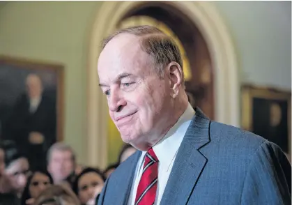  ?? AP J. SCOTT APPLEWHITE ?? Sen. Richard Shelby, R-ala., chair of the Senate Appropriat­ions Committee and the top Senate GOP border security negotiator, speaks to reporters about the bipartisan compromise worked out in hope of averting another government shutdown, at the Capitol in Washington on Tuesday. •