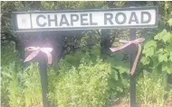  ?? Ribbons and balloons are appearing on homes and road signs in memory of Saffie Rose Roussos, right ??