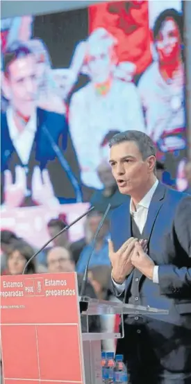  ?? Foto: Efe ?? Pedro Sánchez, en el acto de ayer en Fuenlabrad­a.