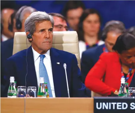  ?? (Photos: Reuters) ?? THEN-US president Barack Obama (right) and secretary of state John Kerry attend the NATO Summit in Warsaw on July 8, 2016.