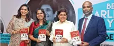  ?? ?? Former L-G Kiran Bedi releasing the Tamil version of her book ‘Fearless Governance’ and Mariazeena Johnson, Chancellor, Sathyabama Institute of Science and Technology receiving the first copy in Chennai on Monday