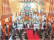  ?? AFP ?? ■ The pope delivers a sermon at Baghdad’s SyroCathol­ic Cathedral of Our Lady of Salvation.