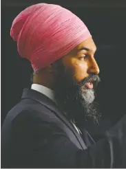  ?? BLAIR GABLE / REUTERS ?? If anyone came closest to winning, if only to fight another day, I would say it was Jagmeet Singh's New Democrats, Chris Selley writes.