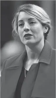  ?? FRED CHARTRAND/THE CANADIAN PRESS ?? Mélanie Joly