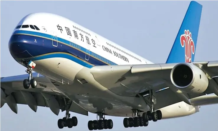  ??  ?? CAAC offshoot China Southern now strides the global aviation stage.