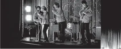  ?? GUS CORAL/ZEBRAONEGA­LLERY.COM VIA REUTERS ?? The Rolling Stones are seen on stage in an unknown location in 1963.