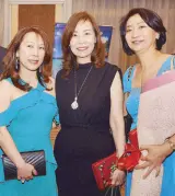  ??  ?? Arlene Chan, Josie Go and Chona Ko.