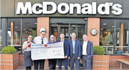  ?? ?? Donation Led by franchisee Elliot Jardine, the three Mcdonald’s restaurant­s in Stirling, made the significan­t contributi­on to the charity