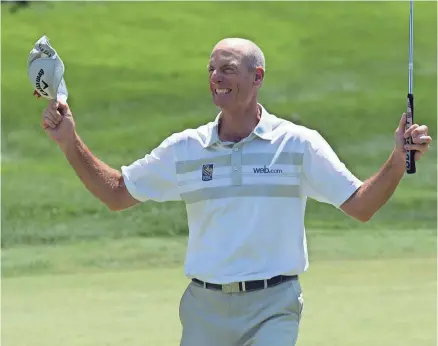  ?? BILL STREICHER, USA TODAY SPORTS ?? “It’s great to reminisce about it,” Jim Furyk says of his PGA Tour-record 58. “I have some great feelings, so it’s awesome.”