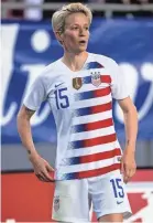  ?? DOUGLAS DEFELICE/USA TODAY SPORTS ?? U.S. midfielder Megan Rapinoe is the first openly gay woman to be featured in this year’s SI Swimsuit edition.