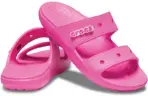  ??  ?? Electric pink Crocs sandals.