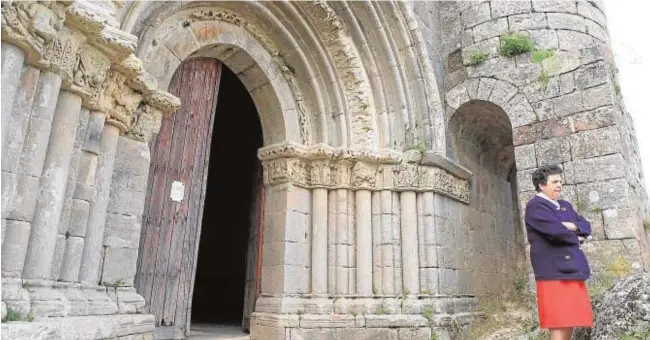  ?? HERAS ?? Ermita de Santa Cecilia, uno de los tesoros del románico palentino, en Vallespino­so de Aguilar