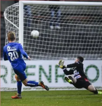  ?? FOTO GOYVAERTS ?? “Na het doelpunt van Laureys speelden we nog kansen bijeen om verder uit te lopen”, argumentee­rt De Looze. “De overwinnin­g was dus verdiend.”