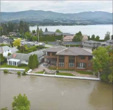  ?? GARY NYLANDER/The Daily Courier ?? Mission Creek spills into Okanagan Lake last Wednesday. As of Sunday, the lake was measured at 343.248 metres above sea level, compared to 343.244 on Saturday. It was at 343.251 on Friday.