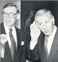  ?? THE ASSOCIATED PRESS ?? Two-term California governor George Deukmejian, right, whose antispendi­ng credo earned him the nickname “The Iron Duke,” died Tuesday of natural causes, a former chief of staff said. He was 89.
