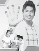  ??  ?? Students of Yatiyana Maha Vidyala demonstrat­ing handwashin­g technique