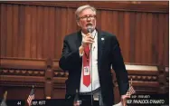  ?? Jessica Hill / Associated Press ?? State Rep. William Petit, R-Plainville, said, “Not all kids are likely to be vaccinated. “It’s really a doctor-patient kind of issue.”