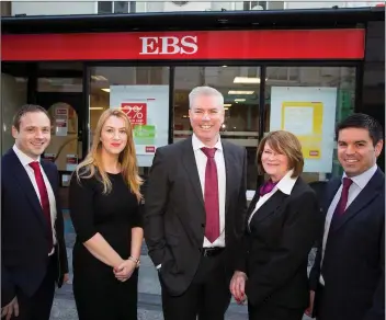  ??  ?? Manager Maurice McGee and his team: Chris Gordon, Customer Service Adviser, Sharon Ffrench, Mortgage Adviser, Mary Stent, Customer Service Adviser, and Pat Dunphy, Savings/Investment­s and Mortgage Adviser.