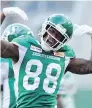  ?? MARK TAYLOR / THE CANADIAN PRESS ?? The Saskatchew­an Roughrider­s unexpected­ly released talented receiver Duron Carter on Saturday.