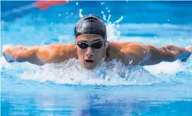  ?? MAYELA LÓPEZ ?? El belemita Bryan Álvarez intentará ser, por cuarta vez, el mejor de la natación, disciplina que dio inicio ayer en Cartago.