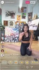  ?? STUDIO 3 ?? Yoga instructor and artist Tracee Badway teaches an Instagram Live class for followers of Studio 3’s account, @studiothre­echi.