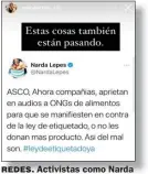  ??  ?? REDES. Activistas como Narda Lepes cruzaron a diputados.