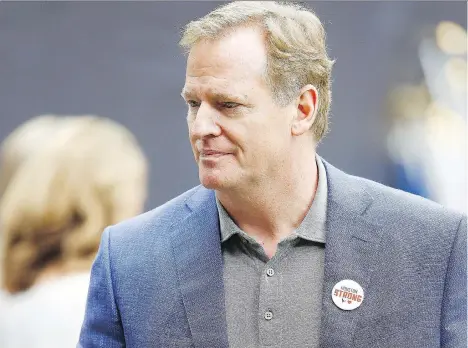  ?? BOB LEVEY/GETTY IMAGES ?? Roger Goodell’s handling of the Ezekiel Elliott case is the latest botched job by the NFL commission­er, writes Scott Stinson.