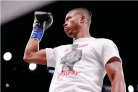  ??  ?? Patrick Day before his fight against Charles Conwell on 12 October 2019. Four days later he was dead. Photograph: Jon Durr/USA Today Sports